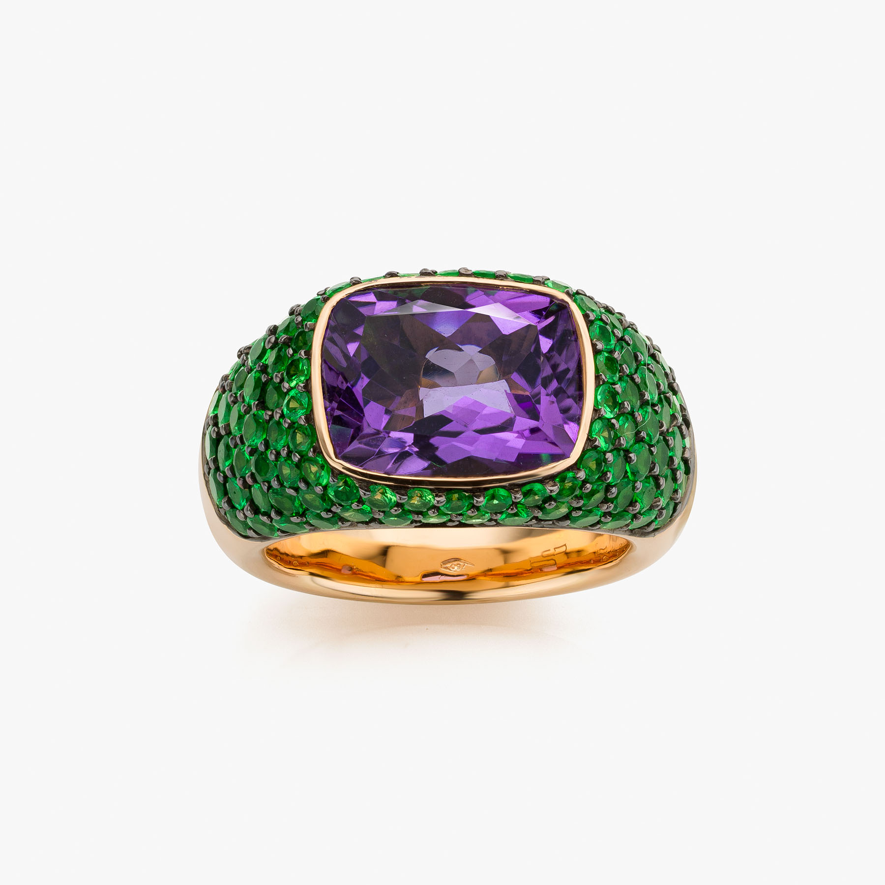 Purple and green stone ring online