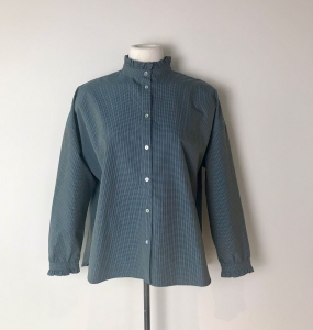 Mardi Editions – Alizée blue vichy cotton blouse