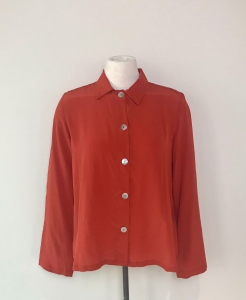 Mardi Editions – Olive silk blouse