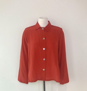 Mardi Editions – Olive silk blouse