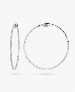 Maison De Greef – White gold earrings Linea Pura set