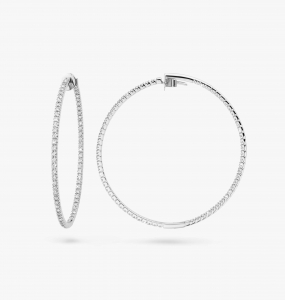 Maison De Greef – White gold earrings Linea Pura set