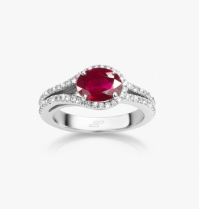 Maison De Greef – White Gold, Ruby and Diamond Ring