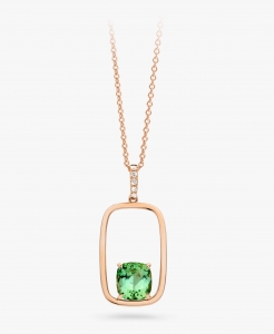 Maison De Greef – Gold necklace with green stone