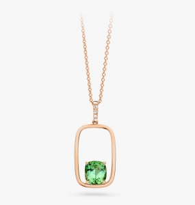 Maison De Greef – Gold necklace with green stone