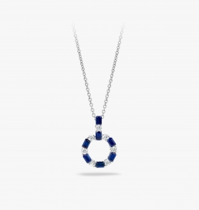 Maison De Greef – White gold diamond necklace with blue stones