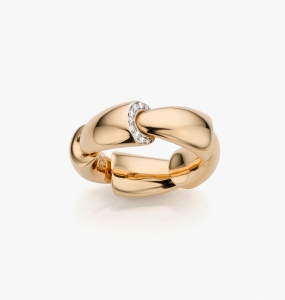 Maison De Greef – Rose gold ring Calla set with brilliants