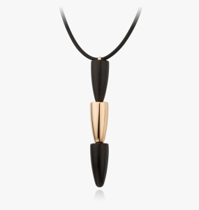Maison De Greef – Necklace with ebony and rose gold pendant Calla