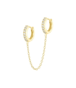 I.Ma.Gi.N JEWELS – ONE DOUBLE HOOP WHITE