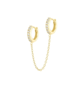 I.Ma.Gi.N JEWELS – ONE DOUBLE HOOP WHITE